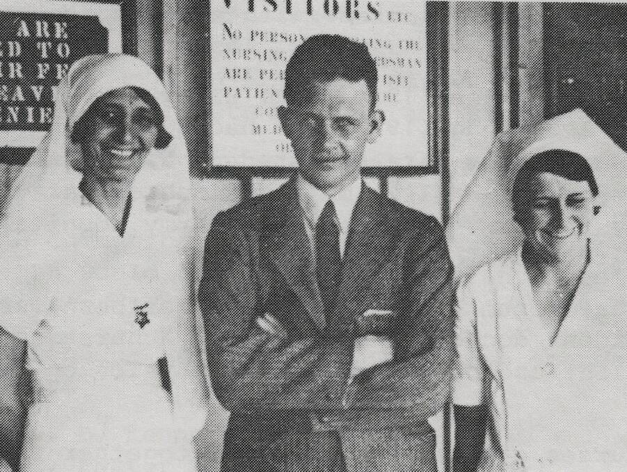 Health Professionals: Camooweal Hospital Staff (L-R) Matron G Black,  Dr Pincus and Sister (unknown) 1931.
