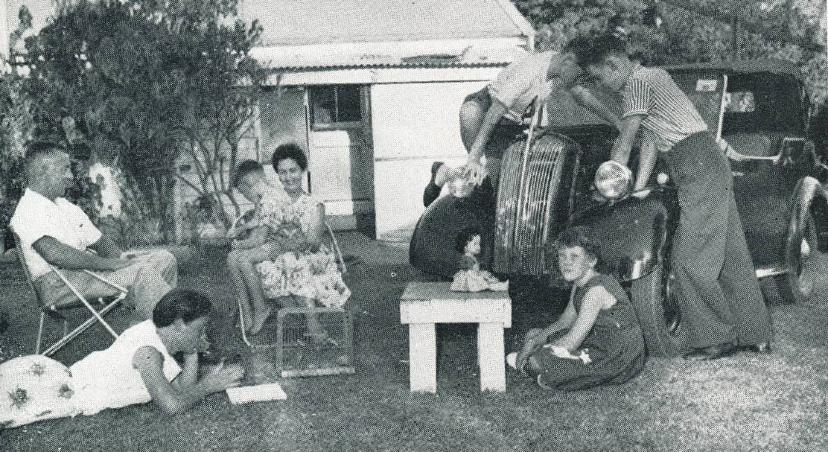 Family Values: Jim Freeman and his family relaxing in the backyard of their home at 85 Oban Road, Mineside in the late 50s