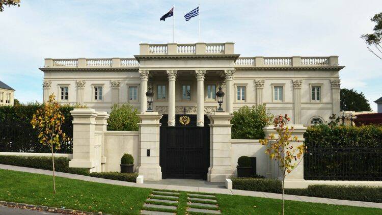 The new mansion at 39 St Georges Road in Toorak, belonging to property developer Harry Stamoulis, is rumoured to have cost $70 million, including land.