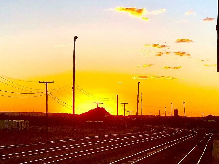 TRACK SIDE: Fiona Nott took this stunning sunset by the train tracks in Mount Isa. 
Picture: Supplied. 