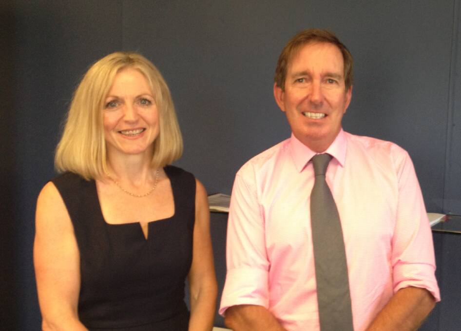 NEW FACE: NWHHS Board Chair Paul Woodhouse, with new chief executive of NWHHS, Lisa Davies. Photo supplied.