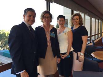 Robbie Katter with Louise Martin, Kim Hughes and Kelly Ostwald from ICPA during a meeting in Parliament.