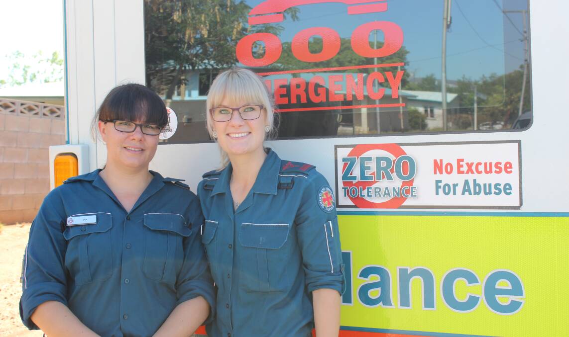 Advance care paramedics Ann Maree Wilkinson and Bianca Anderson.