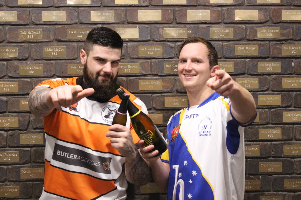 WE WANT YOU: Warrigals representative Cameron McKerrow and Cloncurry representative Harry Mounsey ready ahead of game one clash on Saturday. Photo: Samantha Walton.