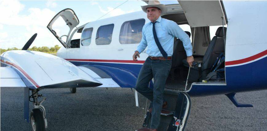 NEED A QUICK RESPONSE: Rob Katter arriving at Mornington Island airport back in March. Photo: Chris Burns.