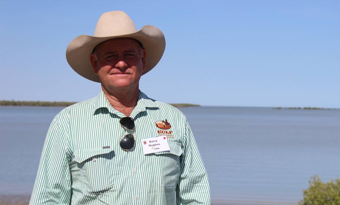SEASIDE: The Gulf Cattleman’s Association president Barry Hughes at Karumba Beef Up Forum. Photo: Samantha Walton.