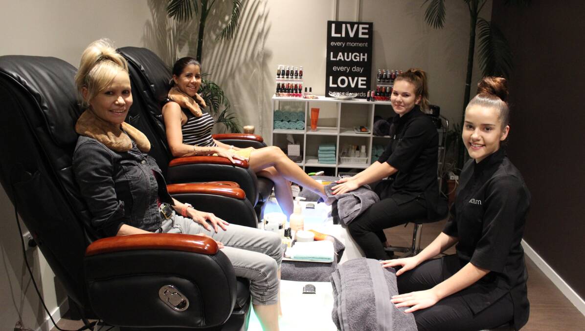 BEAUTY: Locals enjoy being pampered in support for Christine Hann and her family. Photo: Samantha Walton.