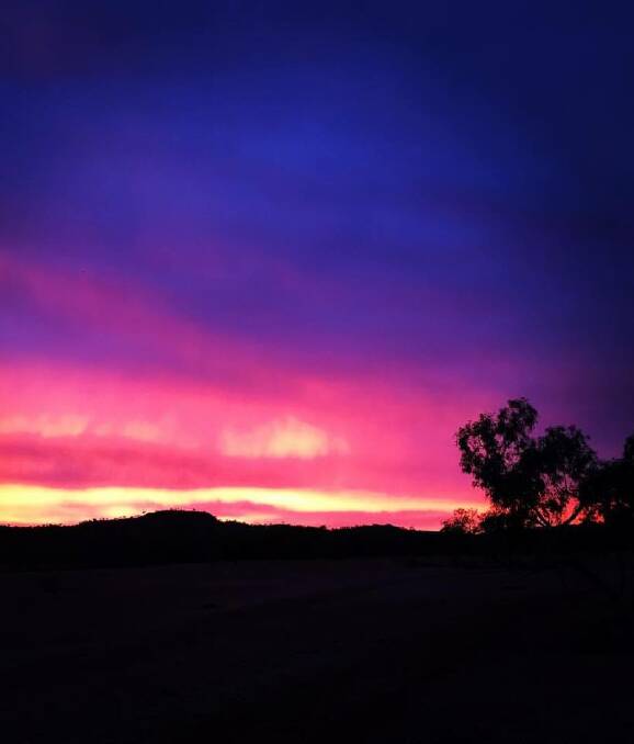 A BEAUTIFUL END TO THE MONTH: A stunning sunset was on display at 'Rifle Creek' station to end the month of May. Photo: Samantha Walton.