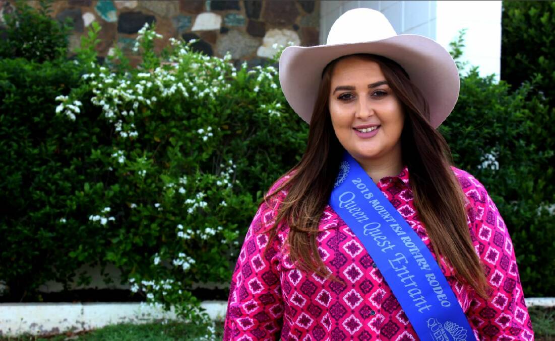 SUPPORT: 2018 Mount Isa Mines Rotary Rodeo Queen Quest Entrant Courtney Johnstone will raise awareness and funds for the Royal Flying Doctor Service. Photo: Samantha Walton.