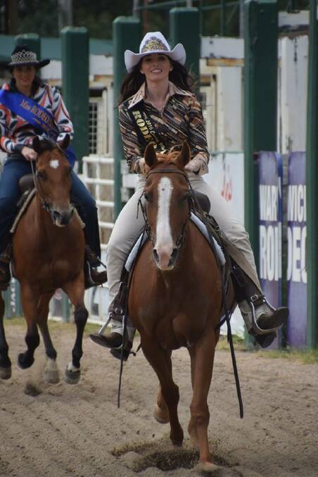 Kate Taylor competing at Miss Rodeo Australia finals in 2017.