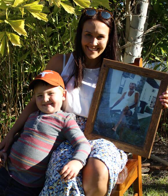 Raise Awareness: Leonie and Braxton Black will take part in this year's Run for Dad, in support of Leonie's grandfather Les Morgan. Photo: Samantha Walton.