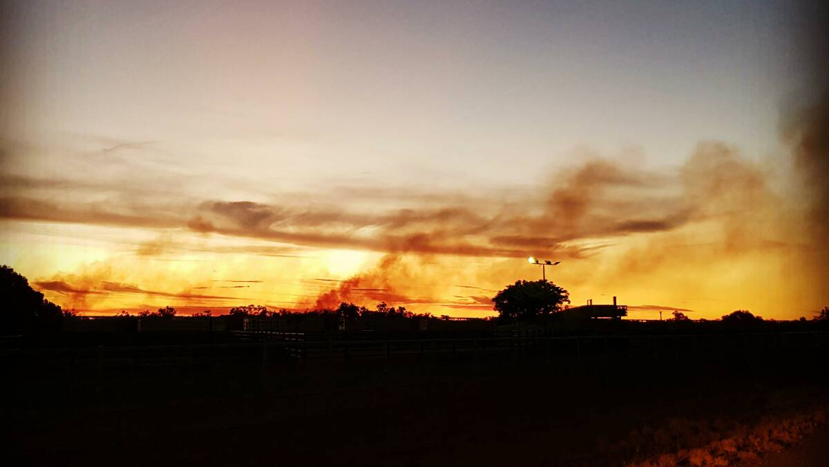 Smoke travels over Cloncurry.