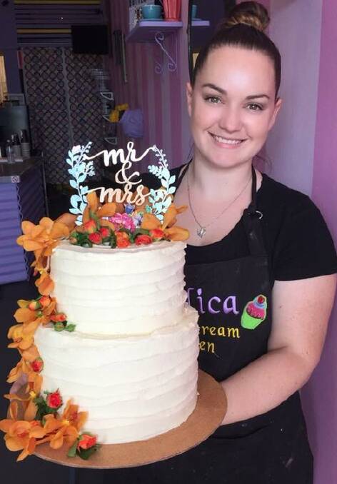MASTERPIECE: Local cake artist, Jodica Roos, has opened her own store on Pamela Street to make her custom creations. Photo supplied.