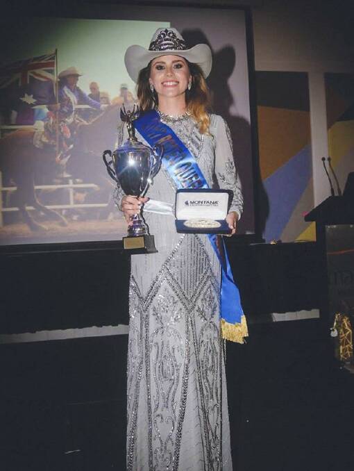 CLONCURRY QUEEN: Bessie Smits was crowned 2017 Rodeo Queen of Australia and awarded Miss Horsemanship and Miss Fundraiser. Photo: Australian Rodeo Queen Quest.