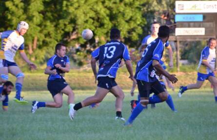 TIME TO REBUILD AND CONQUER: Keas 2015 outside centre Manu Allen in action against Cloncurry.