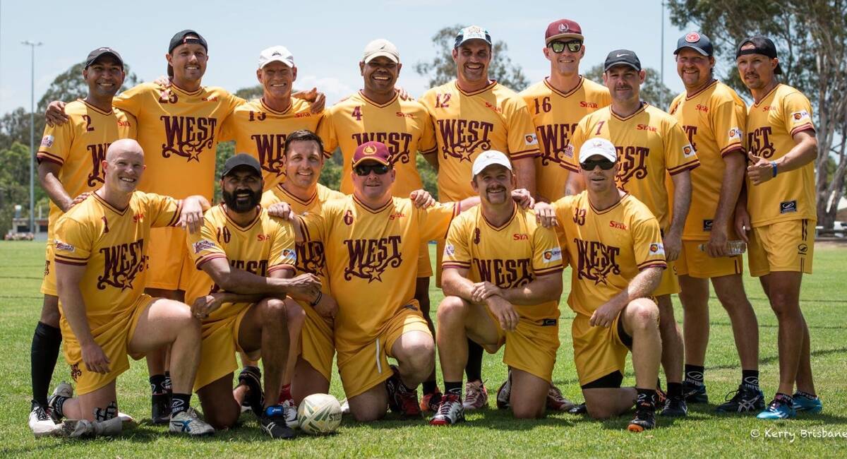 Schoolboys: Mount Isa’s North West Stars competing at their third Jupiters Pan Pacific Masters Games. Photo supplied.