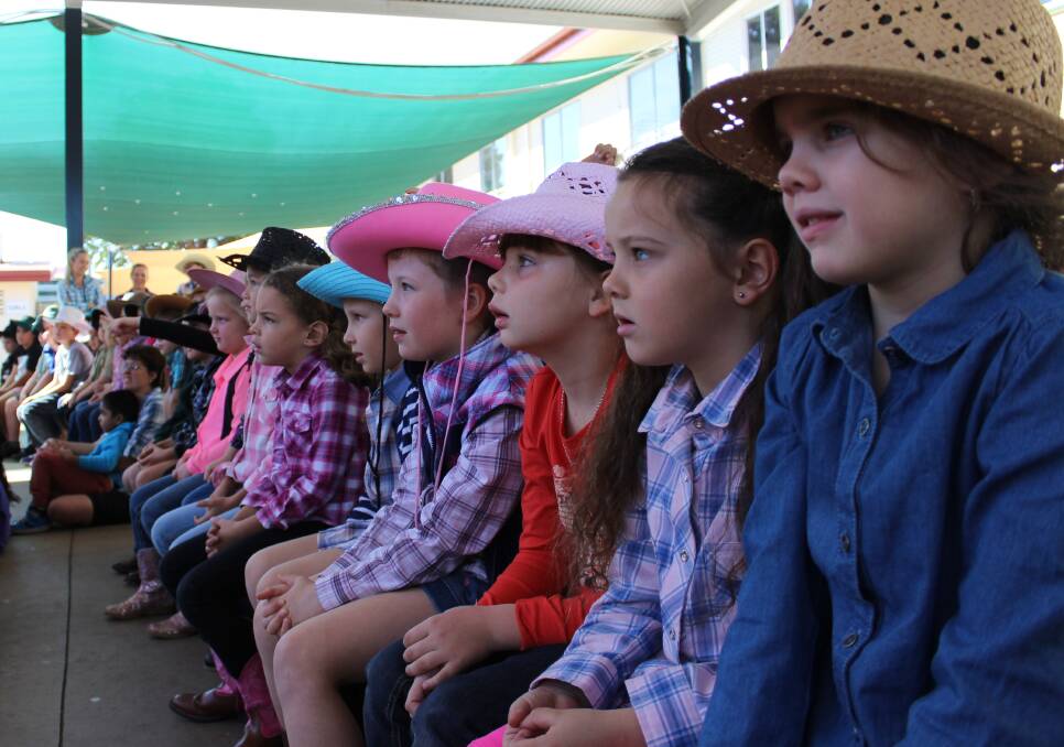 Students dress the part in their rodeo attire. 