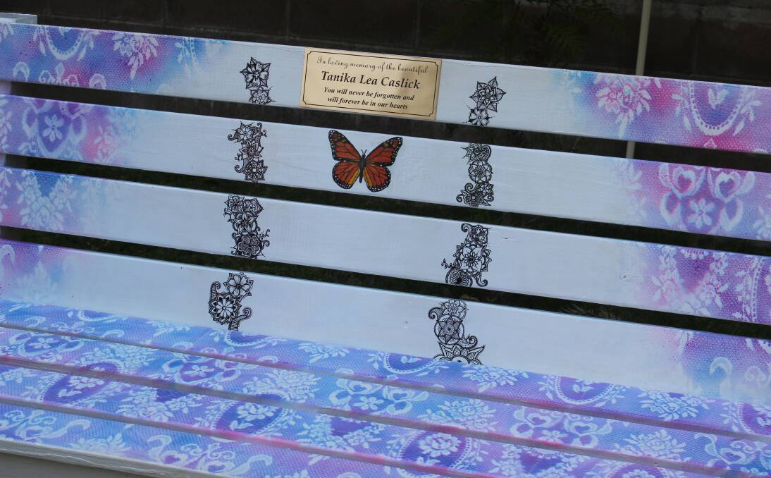 Brooke Wilson made and designed a bench for Tanika, which is located in the community garden at the Mount Isa Hospital.