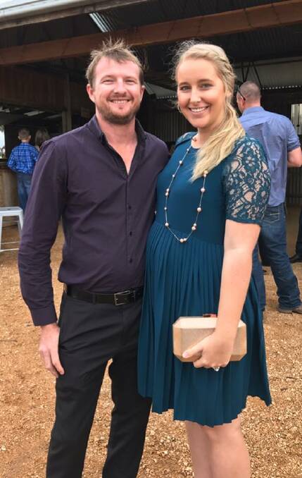 Congratulations: Journalist Samantha Walton and her fiance Edward Campbell expect their first child in February. Photo supplied.