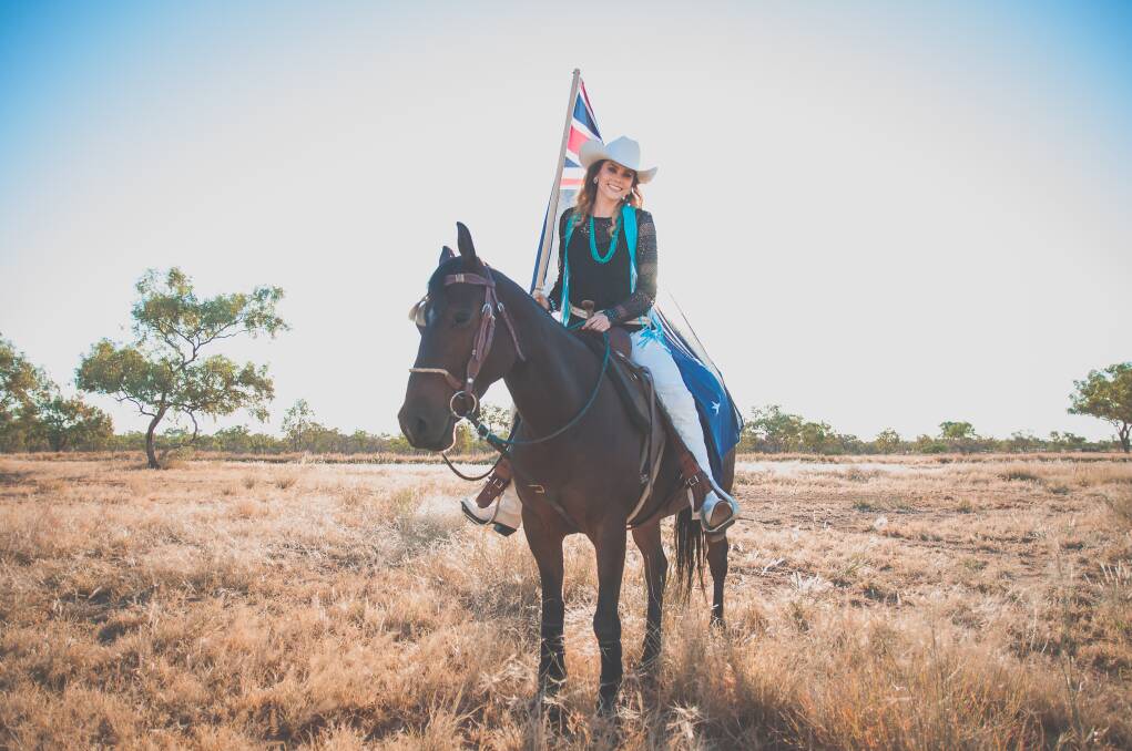 AUSSIE QUEEN: 2016 Rodeo Queen of Australia entrant Bessie Smits from Cloncurry is prepared ahead of judging finals. Photo: Love & Spinifex Photography.