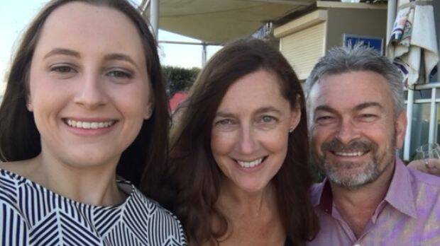 Karen Ristevski, seen here with her husband Borce and daughter Sarah. Photo: Supplied