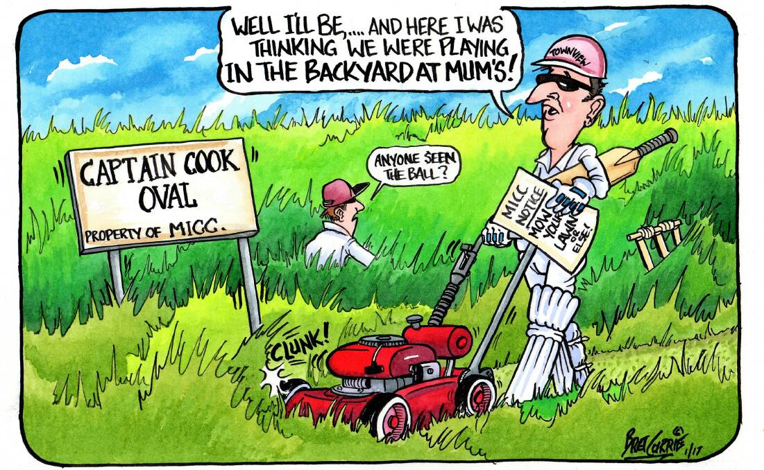 LITTLE MOW PEEP: If you are finding it difficult to see Bret Currie's cartoon this week you may need to move your chair out of the long grass.
