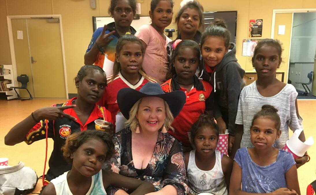 LOOKING GOOD: Doomadgee girls who took part in the Gorgeous You course with Isa rodeo manager Natalie Flecker. Photo: supplied