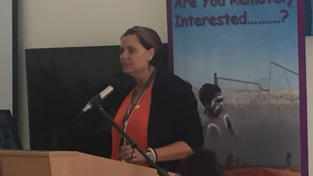 Kylie Stothers speaks at the Mount Isa health conference