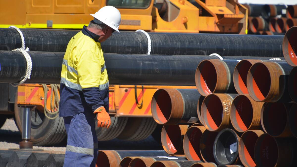 Over 300,000 lenghts of pipe are now in Tennant Creek ready for the Northern Gas Pipeline.