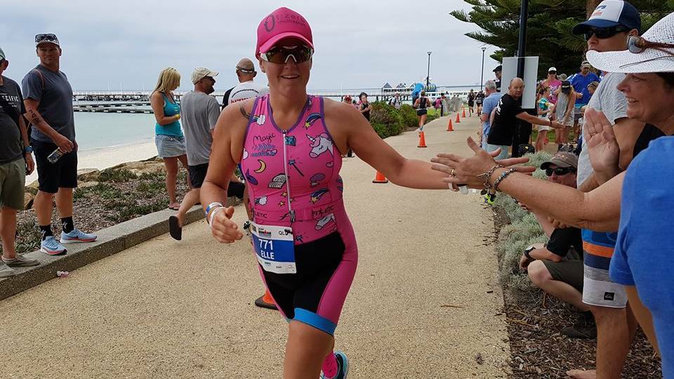 INSPIRING ATHLETE: Elle Goodall, seen here in the Busselton Ironman, will be the Julia Creek Dirt N Dust Ambassador this year. Photo: contributed.
