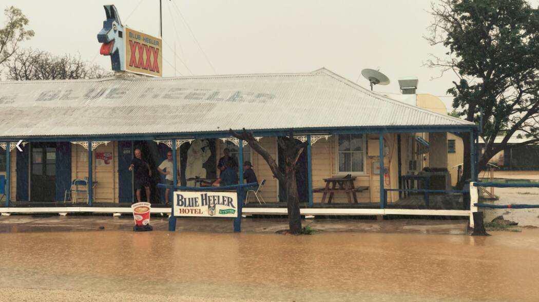 DOG'S LIFE: There were probably worse places to be stuck in the recent floods than the Blue Heeler Hotel in Kynuna. Photo: QPS