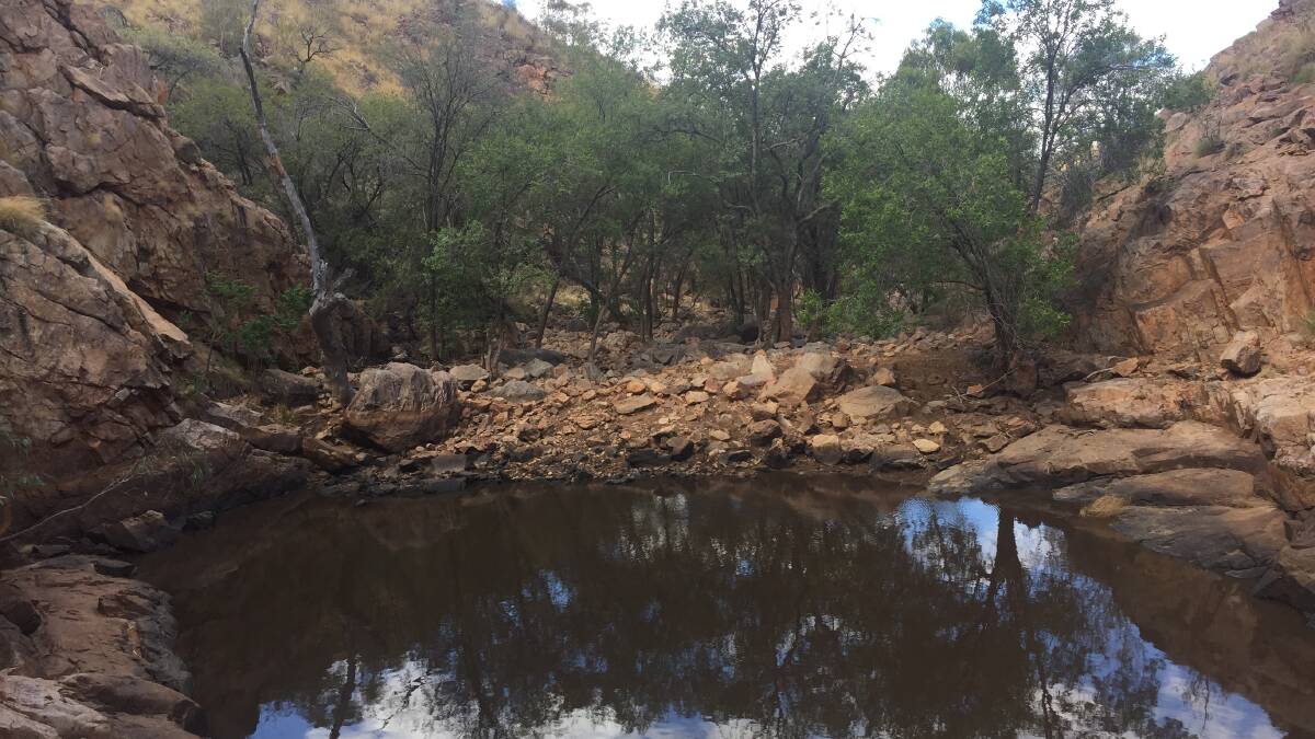 Warrigal waterhole at Painted Rock, about 5km outside of Mount Isa.