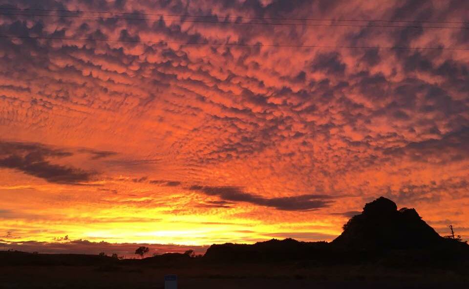 Hamish Griffin sent in this fabulous photo of a sunrise at Cloncurry on July 13.