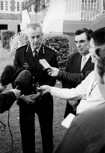 Police commissioner Bob Atkinson with Tony McGrady. They would become great friends.