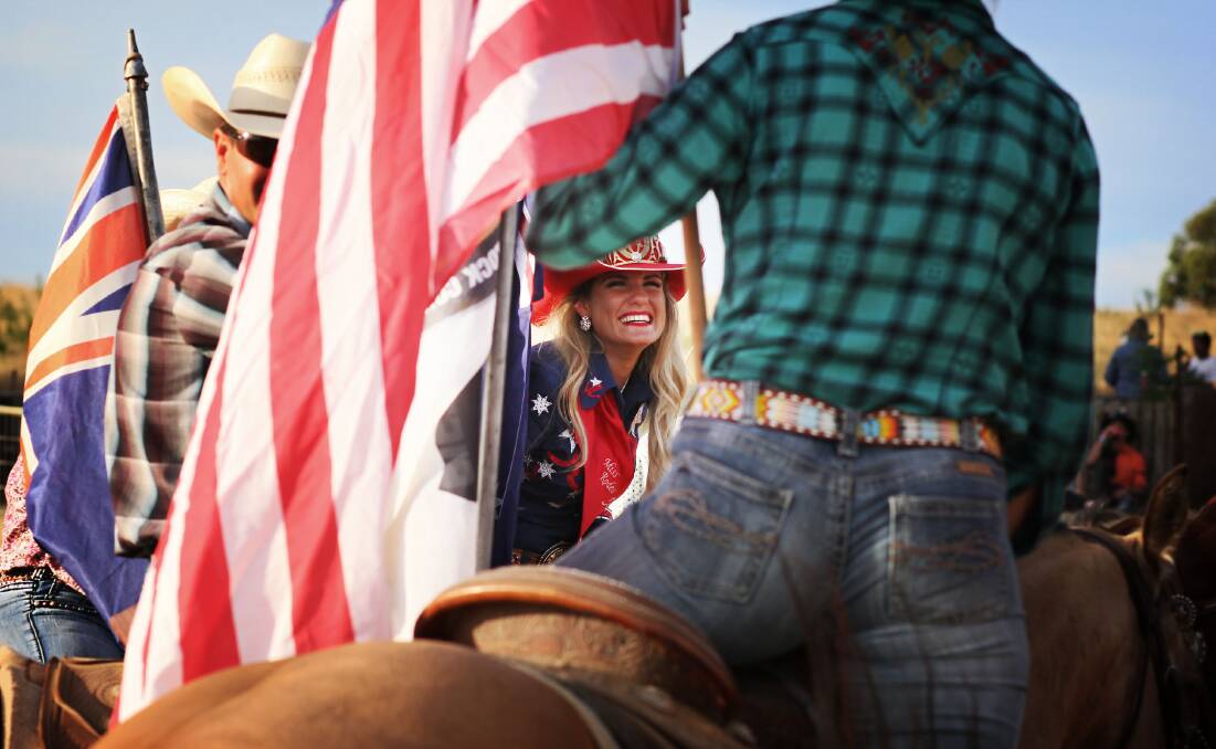 BIG SMILE: Indigo Shire Council in Victoria sent us this photo of Katy Scott performing her Miss Rodeo Australia duties at Beechworth Rodeo on January 7. 