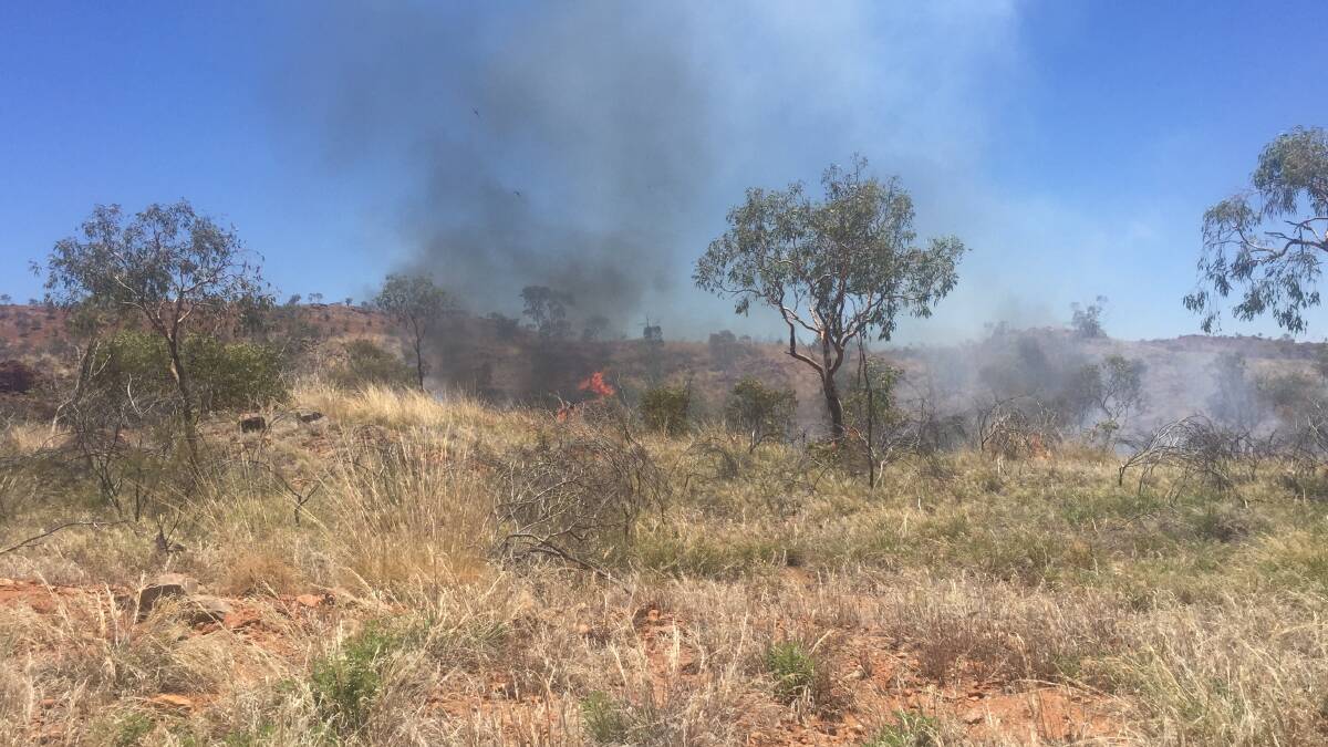 There was a bushfire near the Barkly Hwy on Saturday as temperatures soared.