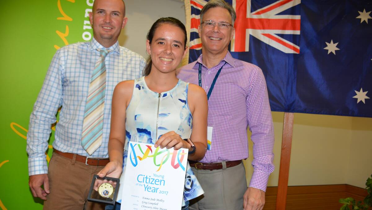 Emma-Jade Molloy was Cloncurry's Young Citizen of the Year in 2017.