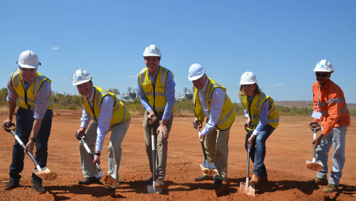Turning the first sod on the NGP in Mount Isa.