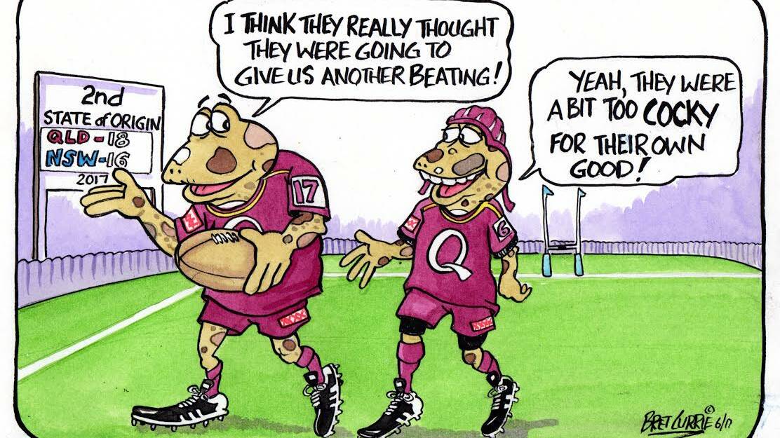 QUEENSLANDER: We are pleased cartoonist Bret Currie is back from holidays and ready to unload into the hapless Cockroaches.