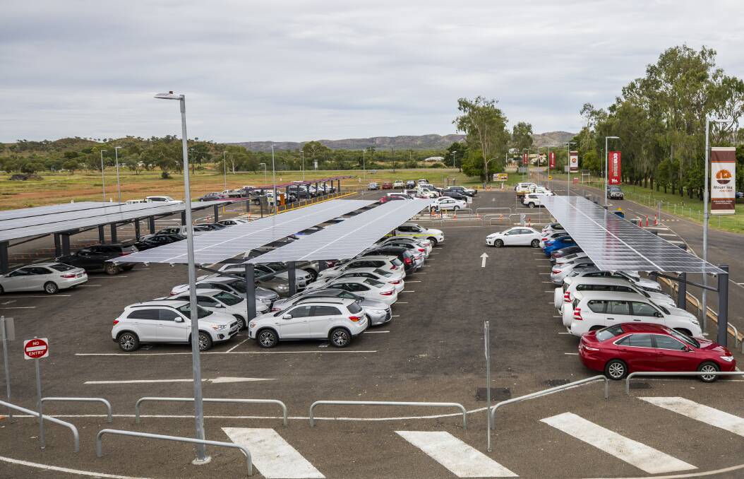 Over 800 solar panels were installed on the roof of the shade structures in Mount Isa Airport’s car park upgrade last year.