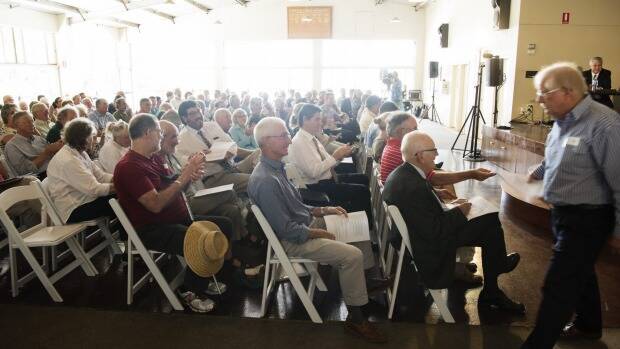 Few consultation sessions are as well attended as this NSW State Government consultation with residents of Hunters Hill. Photo: Sydney Morning Herald
