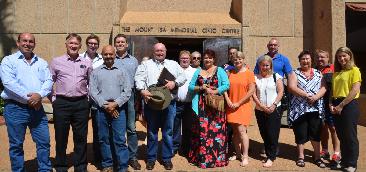 BIG FIELD: Some of the 33 candidates who will be running for office in Mount Isa attend the ballot draw Wednesday. Photo: Derek Barry