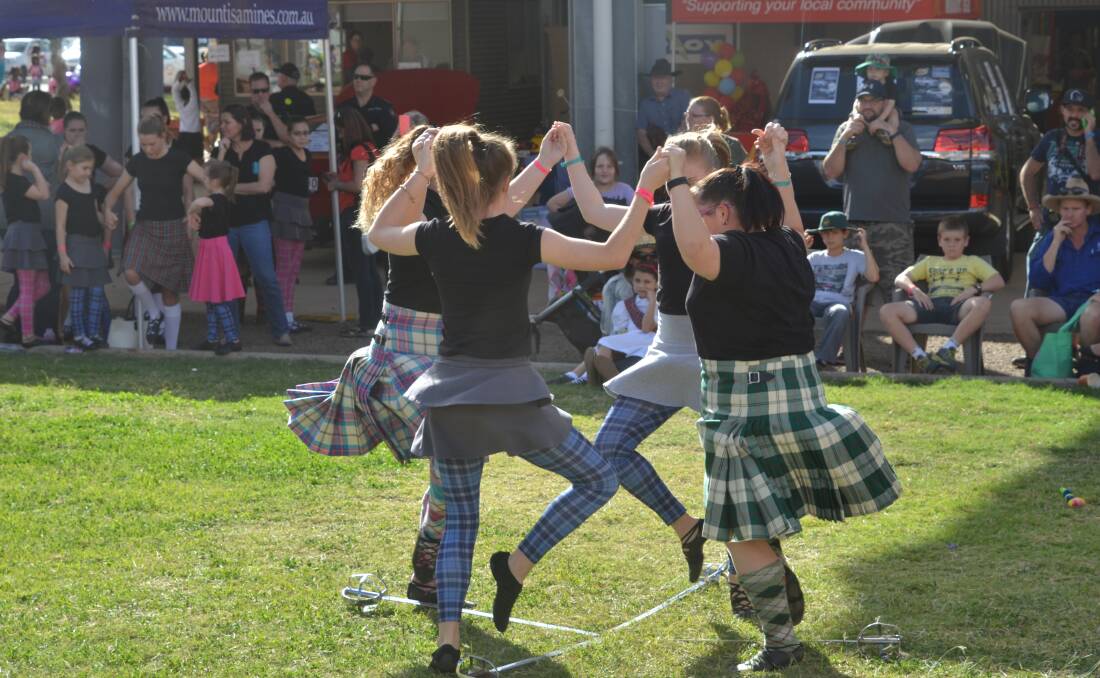 Highland dancers perform at the Mount Isa Show.