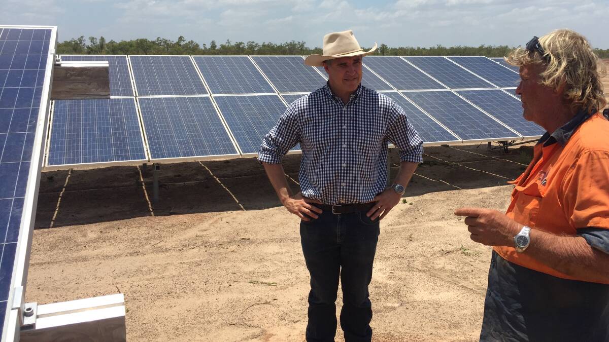 SUNNY DAYS: Robbie Katter discusses the Normanton Solar Farm with Doug Scouller.