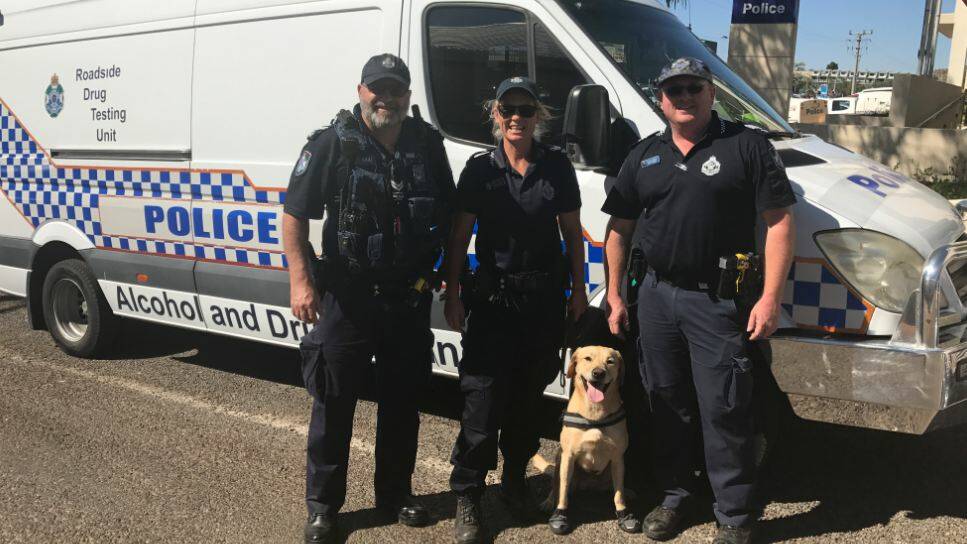 State Drug Testing Unit in Mount Isa with Senior Constable Cherie Banks and PD Kip.