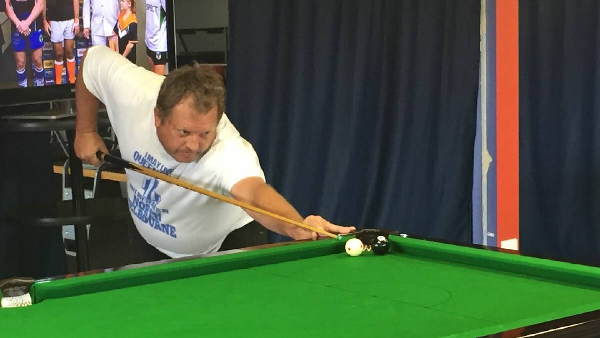 FOCUSED: Pete Burgess of the MIBC Islanders in action in Mount Isa Eight Ball. Photo: supplied