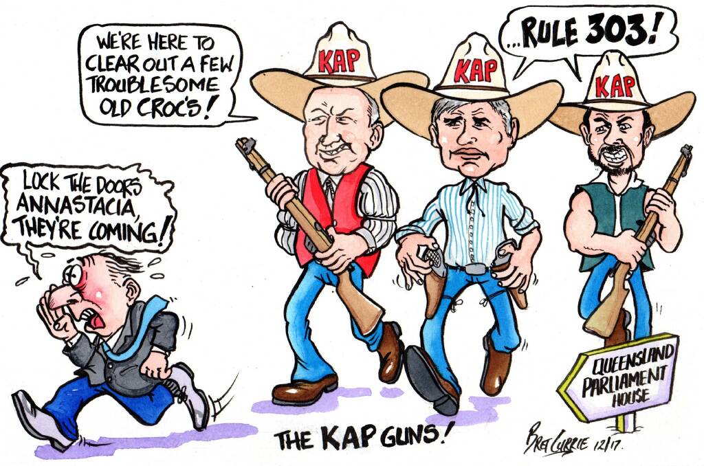 Watch out George St, says our cartoonist Bret Currie, the KAP is coming to town and they are bringing rule 303 with them.
