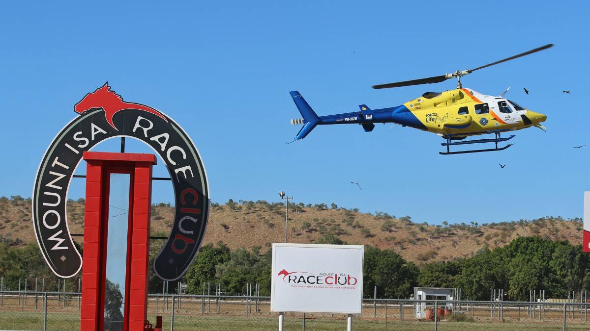 The new RACQ Lifeflight helicopter will touch down for the Rodeo on Saturday.
