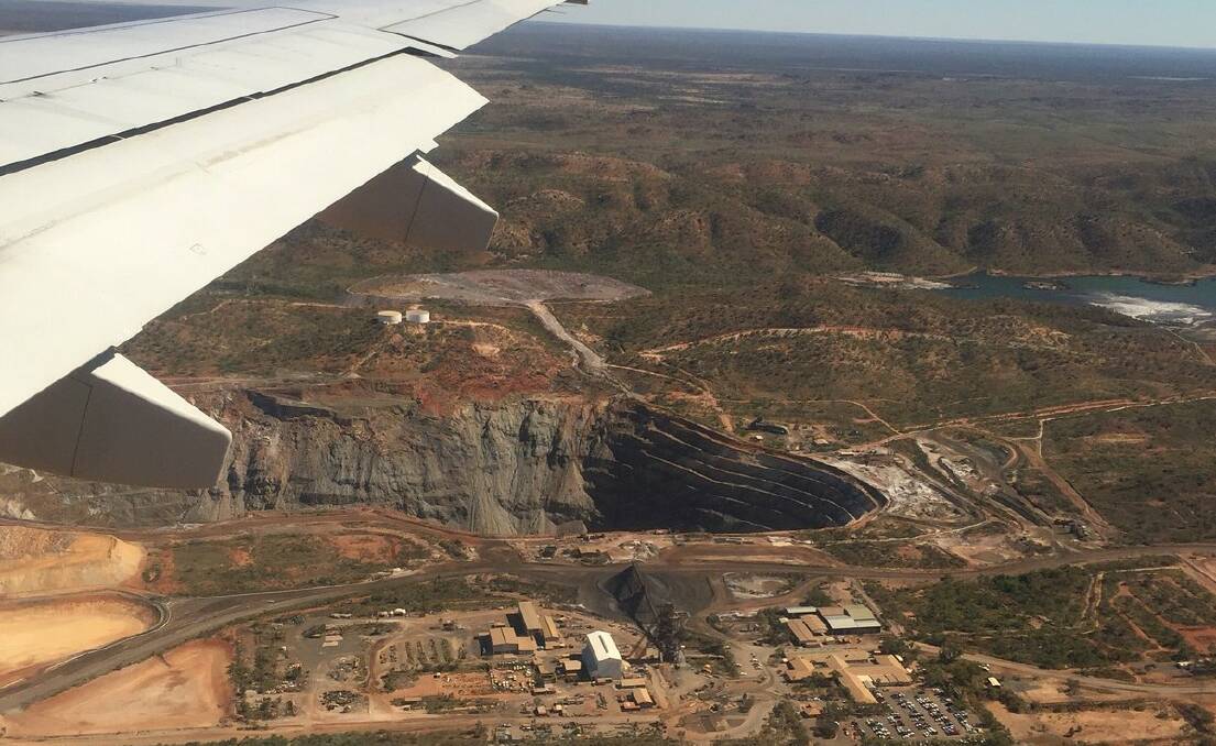 COPPER: George Fisher mine as seen from the air. Photo: Derek Barry