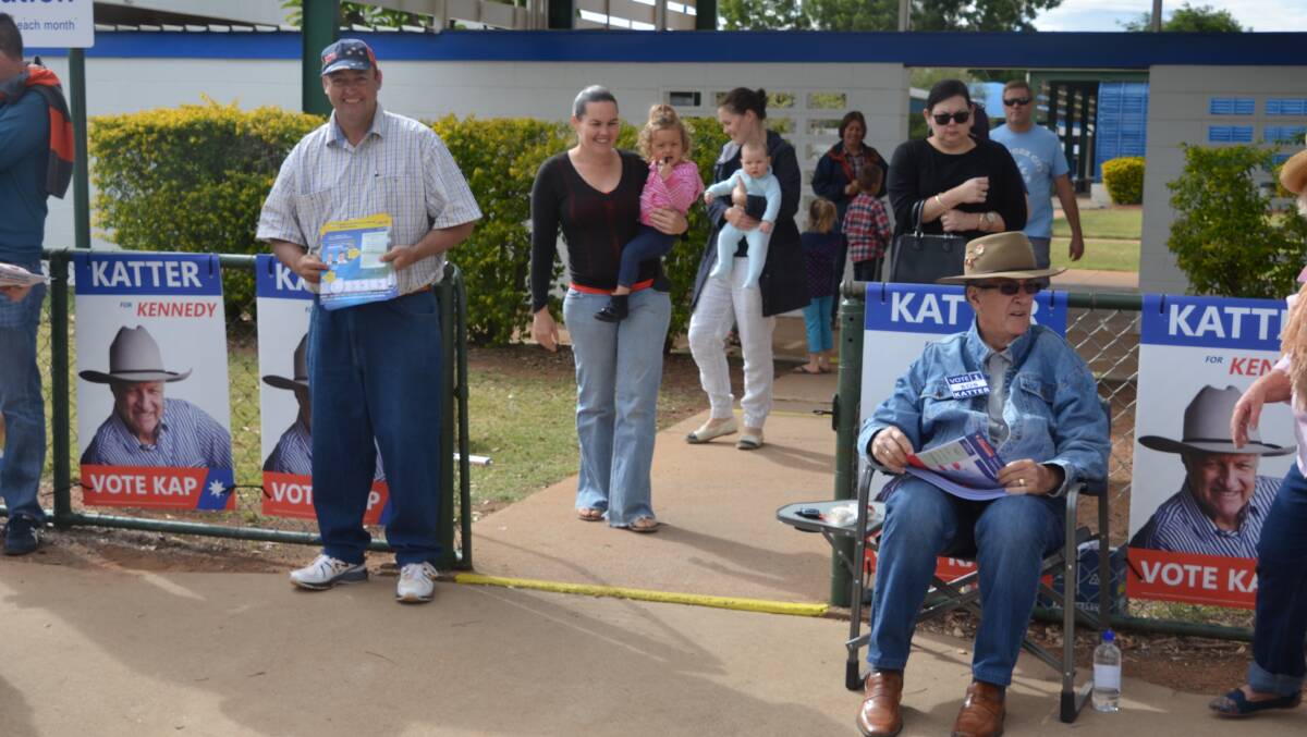 TO THEM THE VICTORY: Bob Katter has praised his team of over a 1000 people who handed out HTV cards on Saturday across Kennedy. Photo: Derek Barry